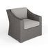 Bedford Indoor-Outdoor Patio Accent Chair in Rattan Wicker with All-Weather Cushions