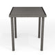 Gray |#| Outdoor Rattan Wicker Patio Bar Table with Engineered Wood Top - Gray