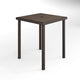 Brown |#| Outdoor Rattan Wicker Patio Bar Table with Engineered Wood Top - Brown
