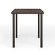 Brown |#| Outdoor Rattan Wicker Patio Bar Table with Engineered Wood Top - Brown