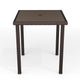 Brown |#| Outdoor Rattan Wicker Patio Bar Table with Engineered Wood Top - Brown