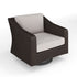 Tan Cushions/Brown Frame |#| Outdoor Rattan Wicker Swivel Chair with All-Weather Cushions - Brown/Tan
