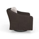 Tan Cushions/Brown Frame |#| Outdoor Rattan Wicker Swivel Chair with All-Weather Cushions - Brown/Tan