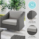 Gray Cushions/Gray Frame |#| Outdoor Rattan Wicker Swivel Chair with All-Weather Cushions - Gray/Gray