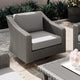 Gray Cushions/Gray Frame |#| Outdoor Rattan Wicker Swivel Chair with All-Weather Cushions - Gray/Gray