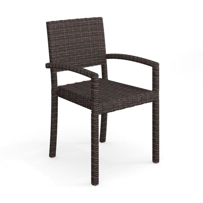 Bedford Indoor-Outdoor Stackable Patio Dining Armchair in Rattan Wicker - View 1