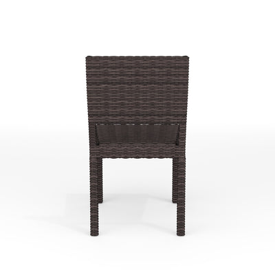 Bedford Indoor-Outdoor Stackable Patio Dining Chair in Rattan Wicker - View 2