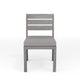 Gray |#| All-Weather Stacking Patio Side Dining Chair with Seat Cushion - Gray/Gray