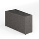 Gray |#| Outdoor Rattan Wicker Patio Side Table with Inset Tempered Glass Top - Gray