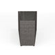 Gray |#| Outdoor Rattan Wicker Patio Side Table with Inset Tempered Glass Top - Gray