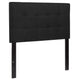 Black,Twin |#| Quilted Tufted Upholstered Twin Size Headboard in Black Fabric