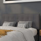 Dark Gray,Queen |#| Quilted Tufted Upholstered Queen Size Headboard in Dark Gray Fabric