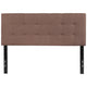 Camel,Full |#| Quilted Tufted Upholstered Full Size Headboard in Camel Fabric