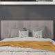 Light Gray,Full |#| Quilted Tufted Upholstered Full Size Headboard in Light Gray Fabric