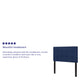 Navy,Twin |#| Quilted Tufted Upholstered Twin Size Headboard in Navy Fabric