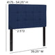 Navy,Twin |#| Quilted Tufted Upholstered Twin Size Headboard in Navy Fabric