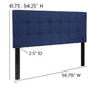 Navy,Full |#| Quilted Tufted Upholstered Full Size Headboard in Navy Fabric