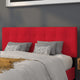 Red,Queen |#| Quilted Tufted Upholstered Queen Size Headboard in Red Fabric