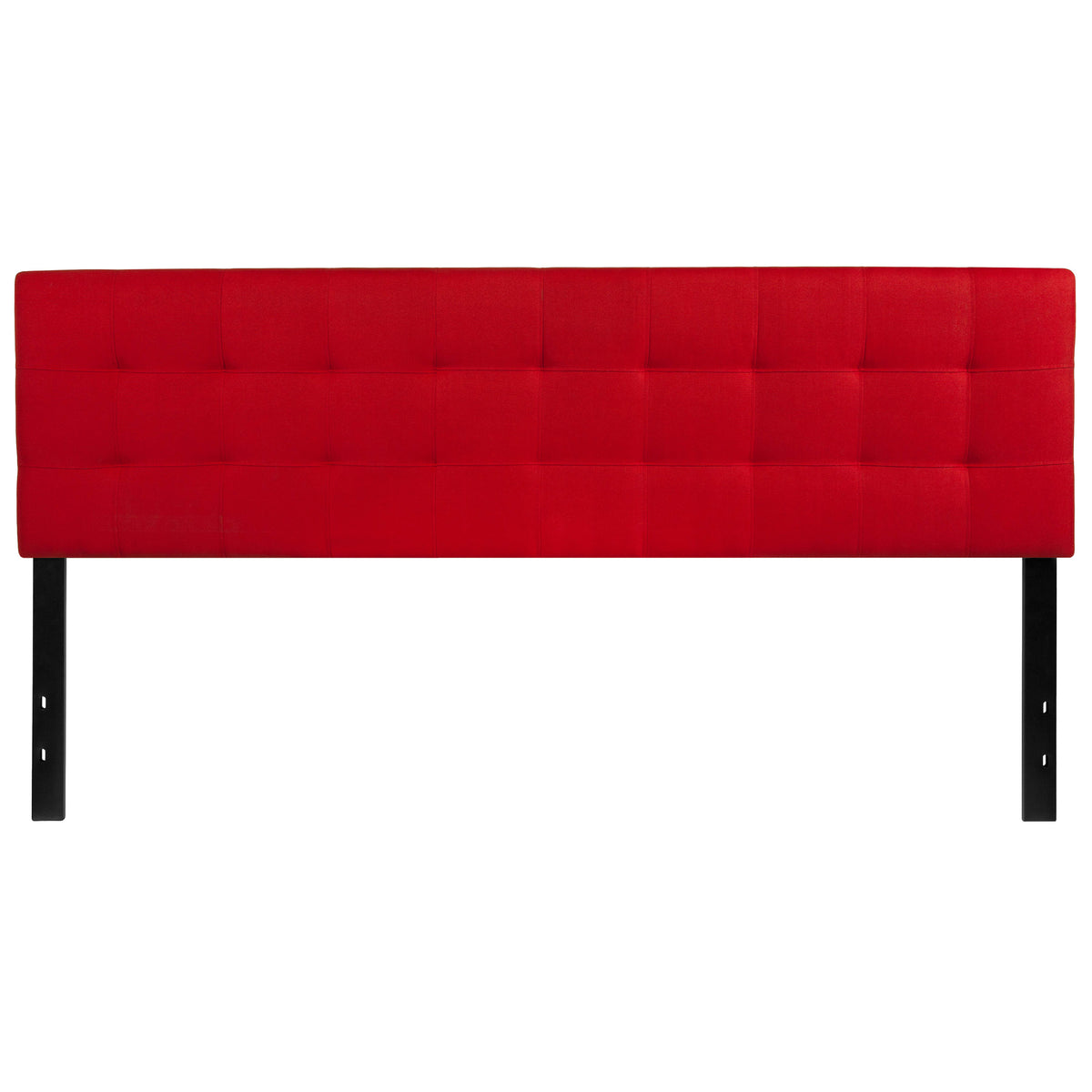 Red,King |#| Quilted Tufted Upholstered King Size Headboard in Red Fabric