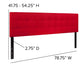 Red,King |#| Quilted Tufted Upholstered King Size Headboard in Red Fabric