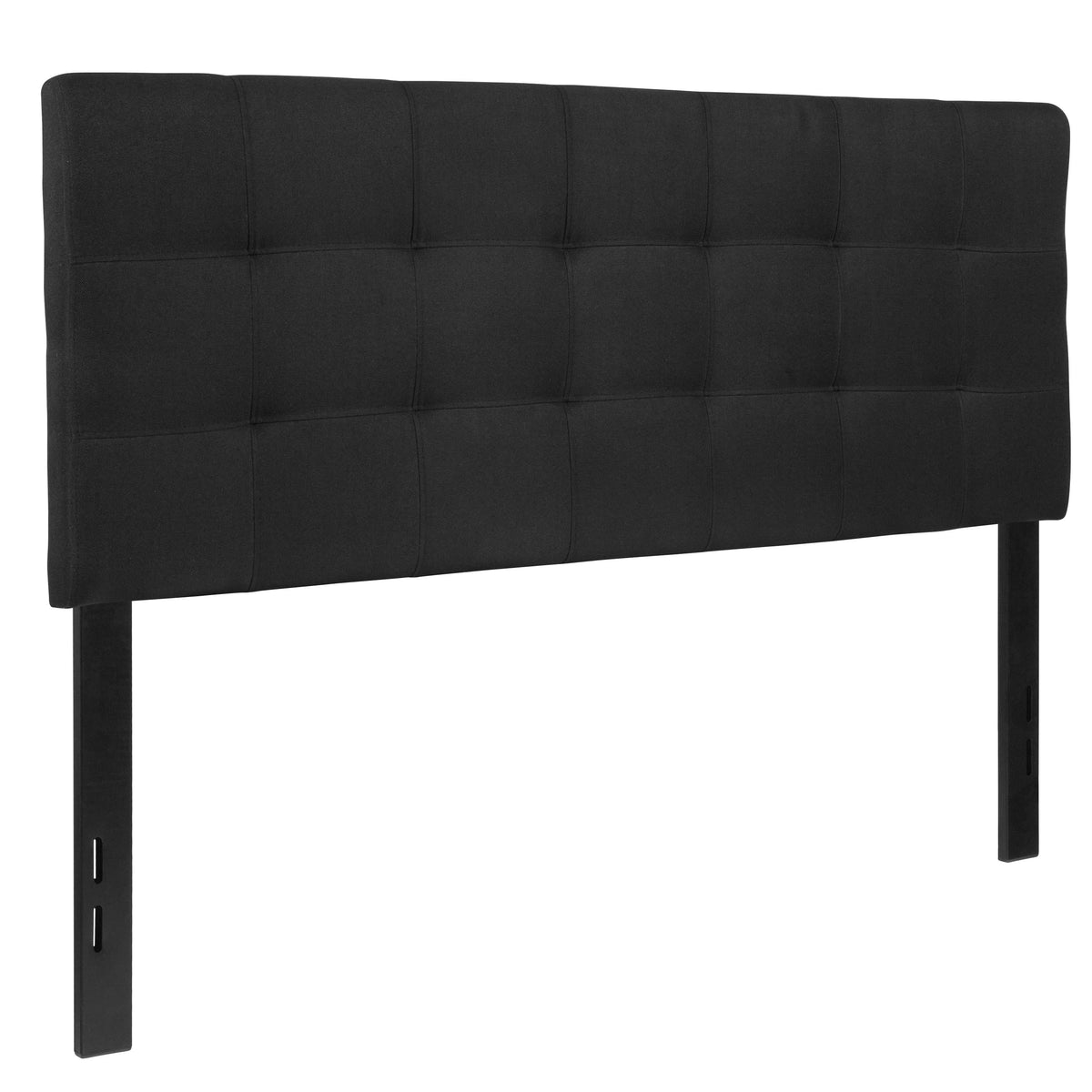 Black,Full |#| Quilted Tufted Upholstered Full Size Headboard in Black Fabric