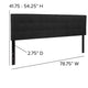 Black,King |#| Quilted Tufted Upholstered King Size Headboard in Black Fabric