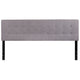 Light Gray,King |#| Quilted Tufted Upholstered King Size Headboard in Light Gray Fabric