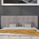 Light Gray,Queen |#| Quilted Tufted Upholstered Queen Size Headboard in Light Gray Fabric