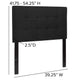 Black,Twin |#| Quilted Tufted Upholstered Twin Size Headboard in Black Fabric