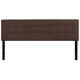 Dark Brown,King |#| Quilted Tufted Upholstered King Size Headboard in Dark Brown Fabric