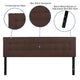 Dark Brown,King |#| Quilted Tufted Upholstered King Size Headboard in Dark Brown Fabric