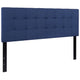 Navy,Queen |#| Quilted Tufted Upholstered Queen Size Headboard in Navy Fabric