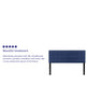 Navy,Queen |#| Quilted Tufted Upholstered Queen Size Headboard in Navy Fabric