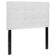 White,Twin |#| Quilted Tufted Upholstered Twin Size Headboard in White Fabric