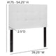 White,Twin |#| Quilted Tufted Upholstered Twin Size Headboard in White Fabric