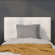 White,Twin |#| Quilted Tufted Upholstered Twin Size Headboard in White Fabric