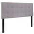 Light Gray,Full |#| Quilted Tufted Upholstered Full Size Headboard in Light Gray Fabric