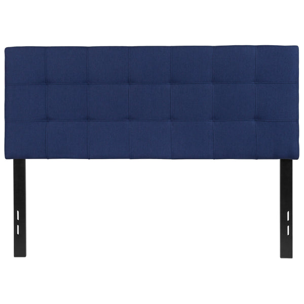 White,Twin |#| Quilted Tufted Upholstered Twin Size Headboard in White Fabric