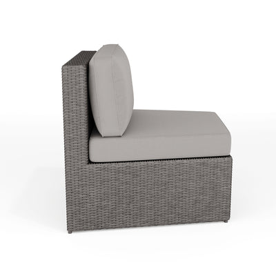 Bedford Set of 2 Indoor-Outdoor Modular Patio Curved Sectional Sofa Seats in Rattan Wicker with All-Weather Cushions - View 2