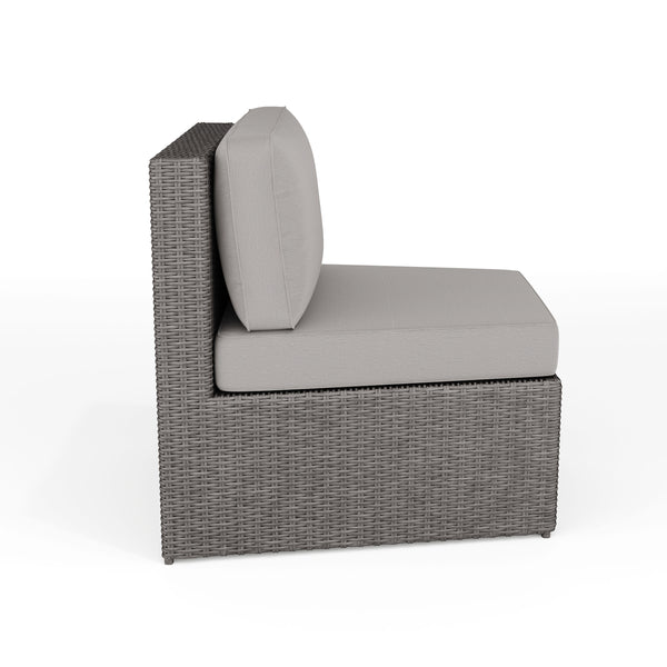 Tan Cushions/Brown Frame |#| 2PK Outdoor Modular Rattan Wicker Patio Curved Sectional Sofa Seats - BRN/Tan