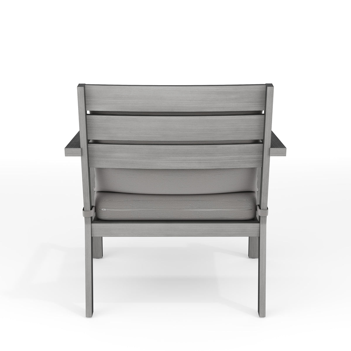 Gray |#| 2PK All-Weather Patio Accent Chairs with Seat and Lumbar Cushions - Gray/Gray