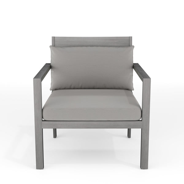 Brown |#| 2PK All-Weather Patio Accent Chairs with Seat and Lumbar Cushions - Brown/Cream