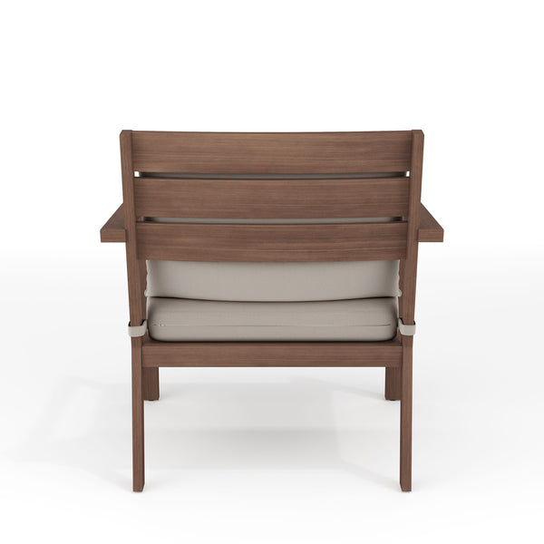 Brown |#| 2PK All-Weather Patio Accent Chairs with Seat and Lumbar Cushions - Brown/Cream