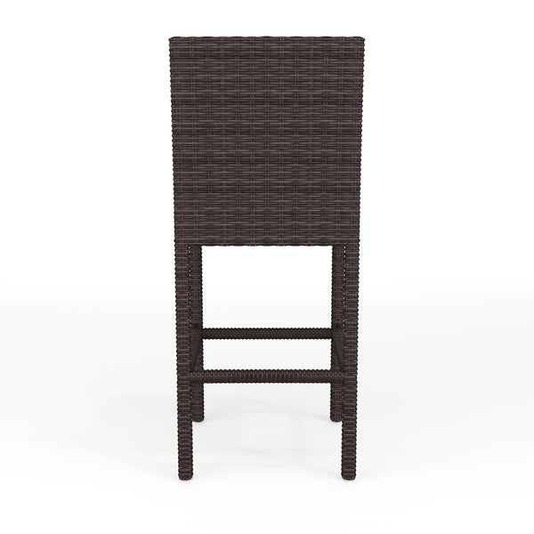 Brown |#| 2PK Outdoor Rattan Wicker Bar Stools - Brown