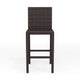 Brown |#| 2PK Outdoor Rattan Wicker Bar Stools - Brown