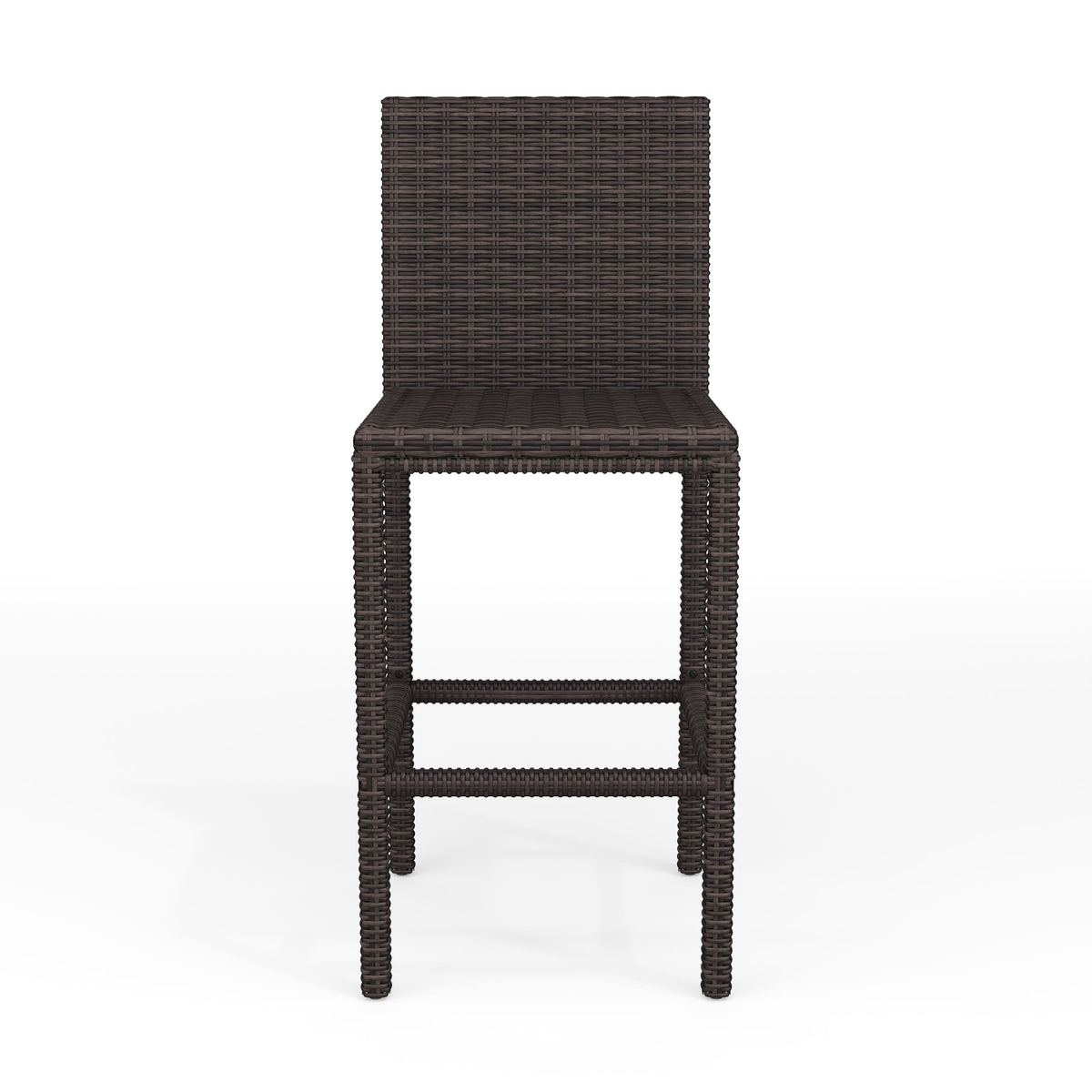 Brown |#| 2PK Outdoor Rattan Wicker Bar Stools - Brown