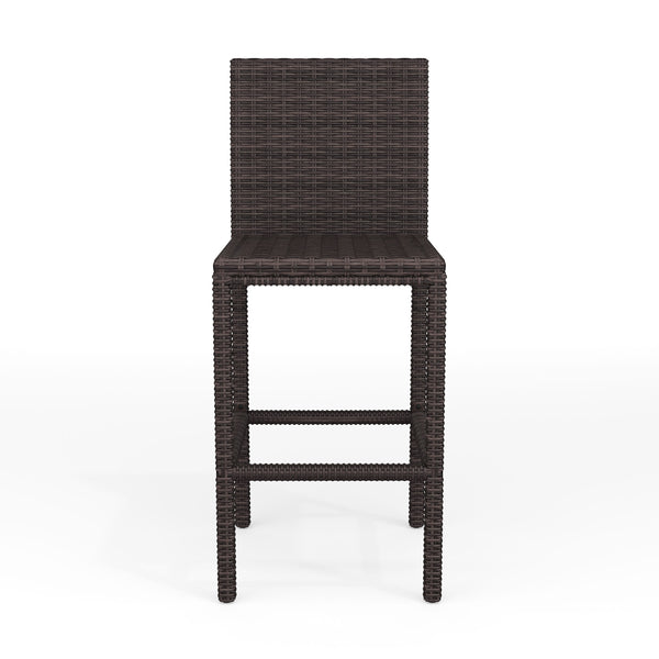 Gray |#| 2PK Outdoor Rattan Wicker Bar Stools - Gray