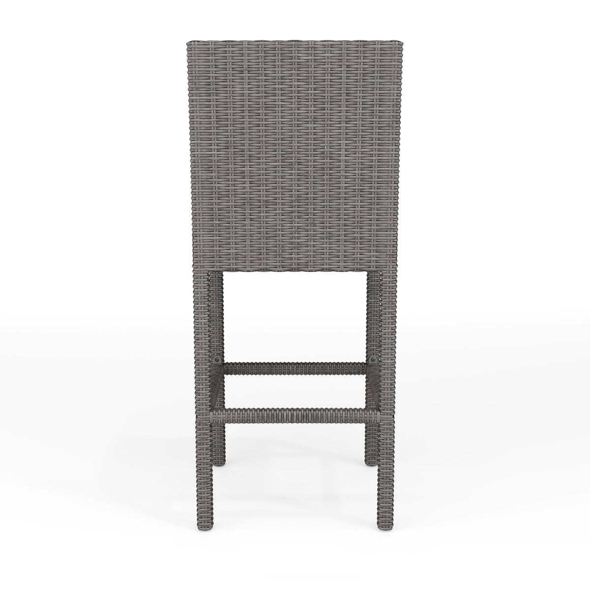 Gray |#| 2PK Outdoor Rattan Wicker Bar Stools - Gray