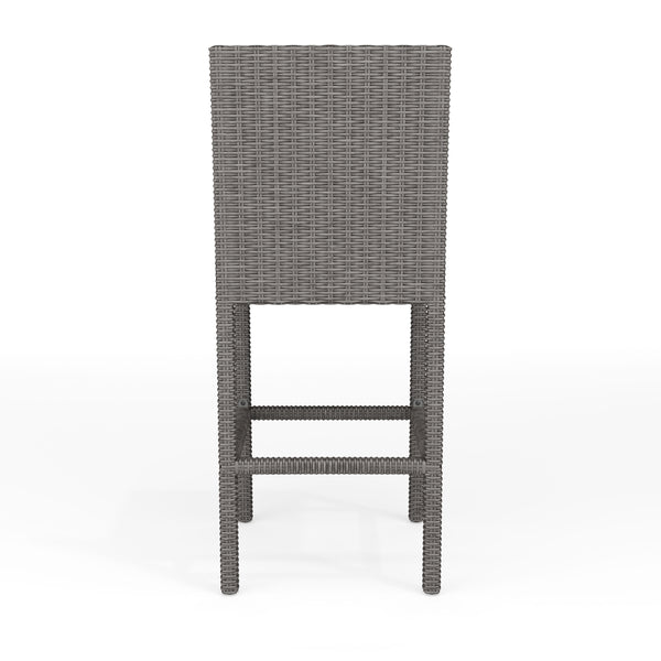 Gray |#| 2PK Outdoor Rattan Wicker Bar Stools - Gray