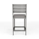 Gray |#| 2PK All-Weather Patio Bar Stools with Seat Cushions - Gray/Gray